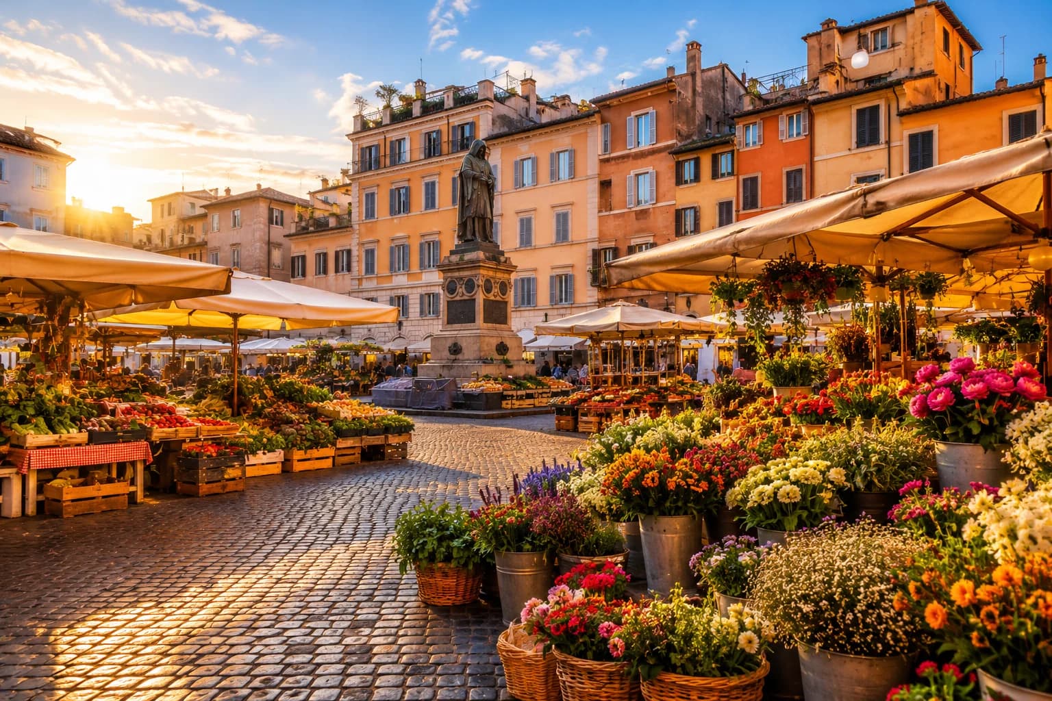 Casa Vacanze Campo de' Fiori Roma - Piazza storica con mercato quotidiano e ristoranti tipici