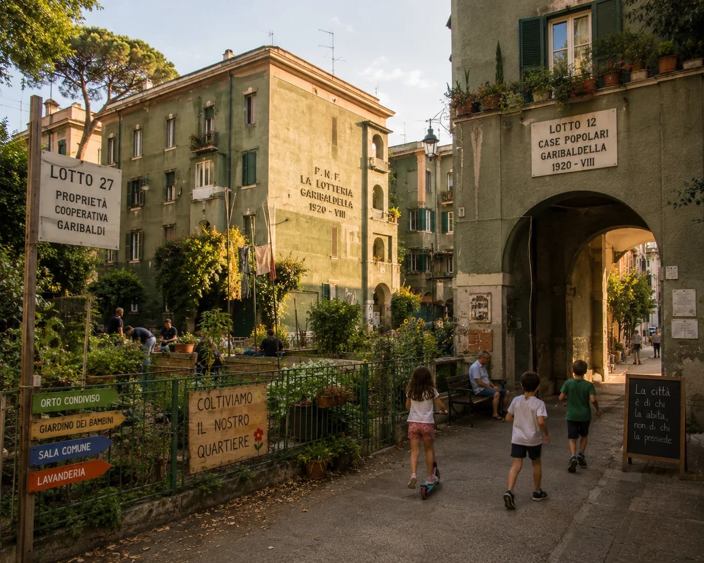 Casa Vacanze Garbatella Roma - Residenziale e autentico con architettura giardino
